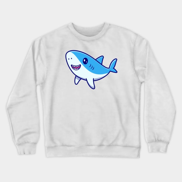 Cute Shark Swimming Crewneck Sweatshirt by Catalyst Labs